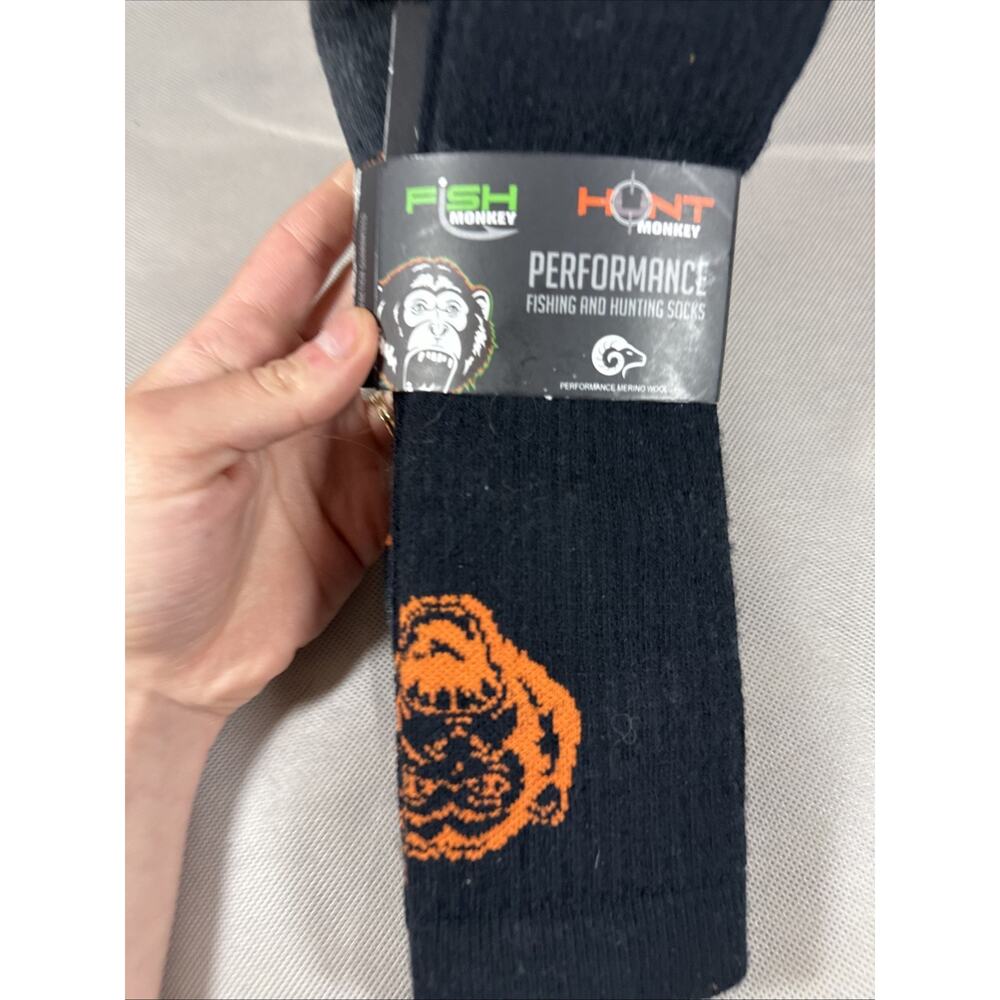 Fish Monkey Mediumweight Over the Calf XL Black New